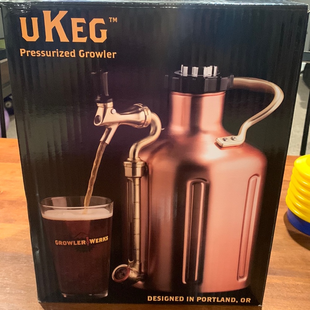 Ukeg 128 ounce Copper pressurized Growler